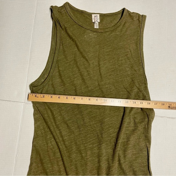 Free People Intimately All The Time Linen Green Bodysuit Womens Large Sleeveless - Picture 10 of 10